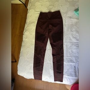 ALO Yoga Deep Burgundy Leggings
